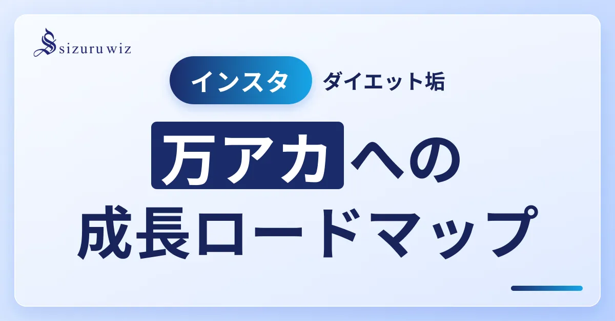 【事例紹介】インスタでダイエット垢を万アカまで伸ばす方法！を解説するアイキャッチ画像